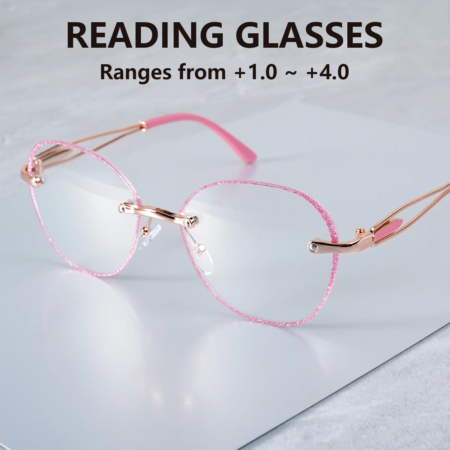 Ovale Retro-Lesebrille für Männer und Frauen – +1,00 bis +4,00 Vergrößerung, Büro- und Computergebrauch, trendige Lesebrille – Detail 2