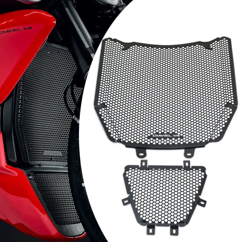 Motorcycle Accessories Radiator Guard Grille Cover Protector Oil Cooler Cover Fit For DIAVEL V4 2023-2024