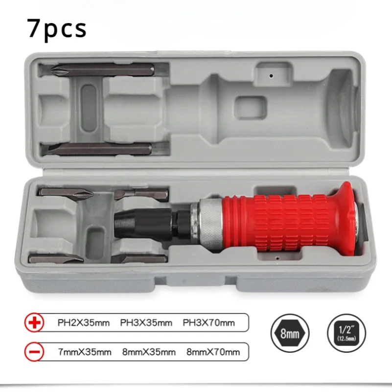 1/2 inch Impact Screwdriver Set Impact Screwdriver Professional Screwdriver Tool Engine Impact Manual Kits Home Repairing Tool