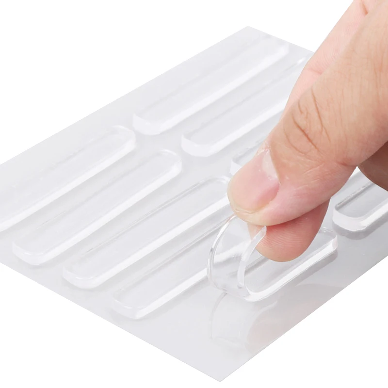 100PCS Self Adhesive Silicone Clear Bumpers Wall Protector Furniture Refrigerator Door Cabinet Glass mute Buffer Anti-crash Pad