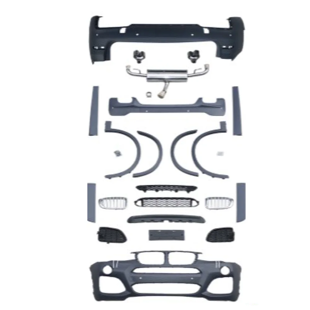 

Suitable for BAZIT X3 F25 LCI Complete body Kit: Front bumper, rear bumper, side skirt, F25 full-body package, with BMW exhaust
