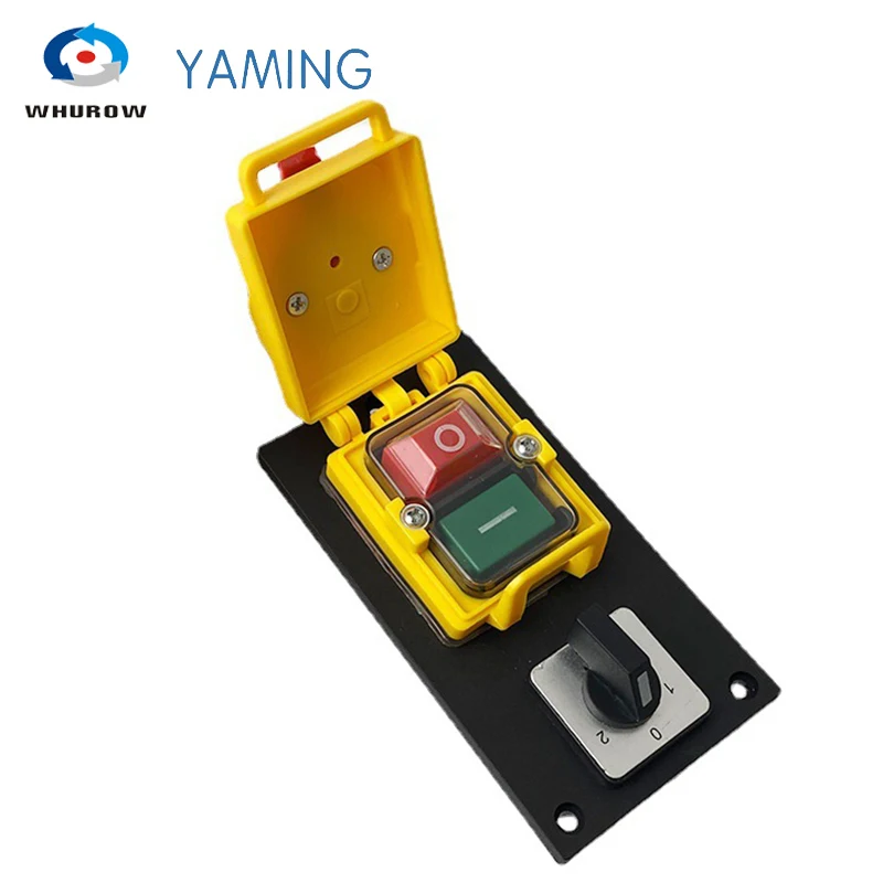 Electromagnetic Switch 400V 7 Pins Rotary Combined With Protection Cover Lock Waterproof Reset Push Button YCZ4-C