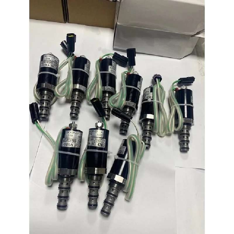 For Kobelco SK200-3 Hydraulic Pump Solenoid Valve SKX5P-17-208 KDRDE5KR-20 40C07-203A-109 Excavator Parts