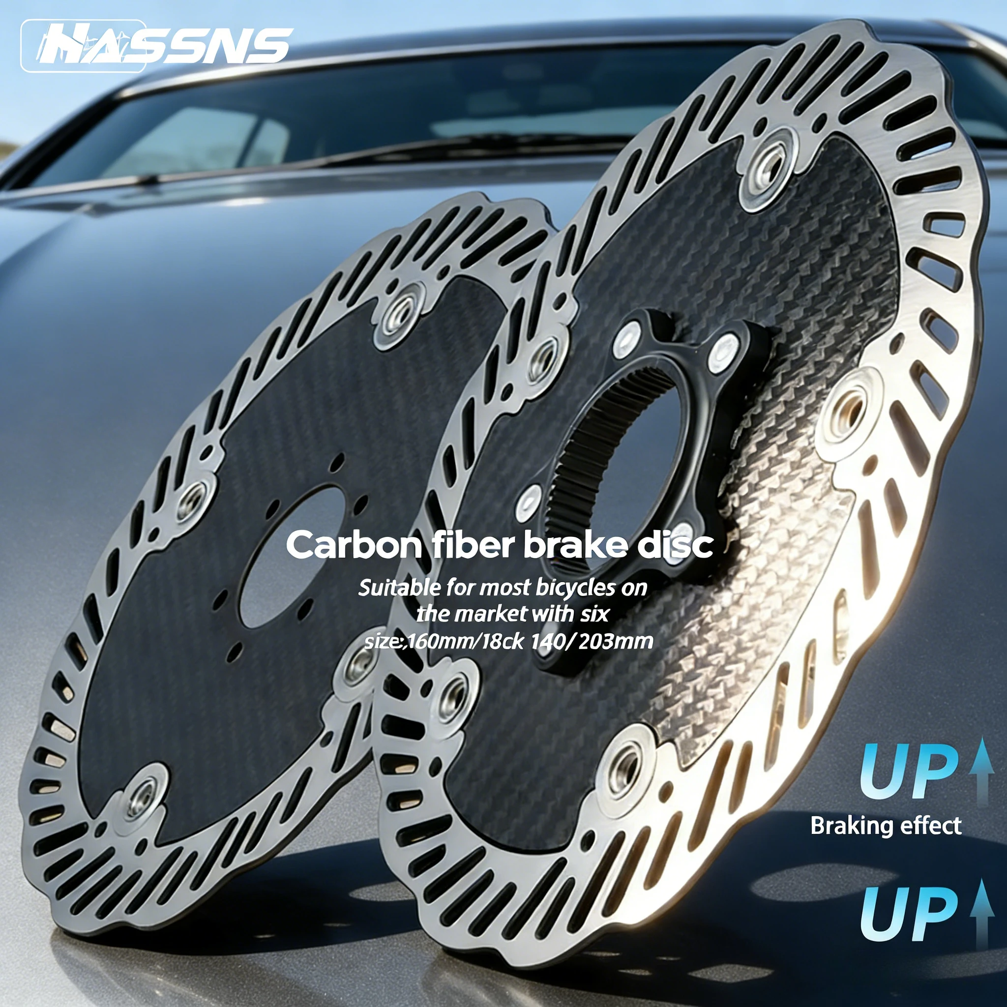 

Антиискривляющийся плавающий ротор из углеродного волокна для MTB | Тормозной диск Centerlock 140/160 мм для горных велосипедов