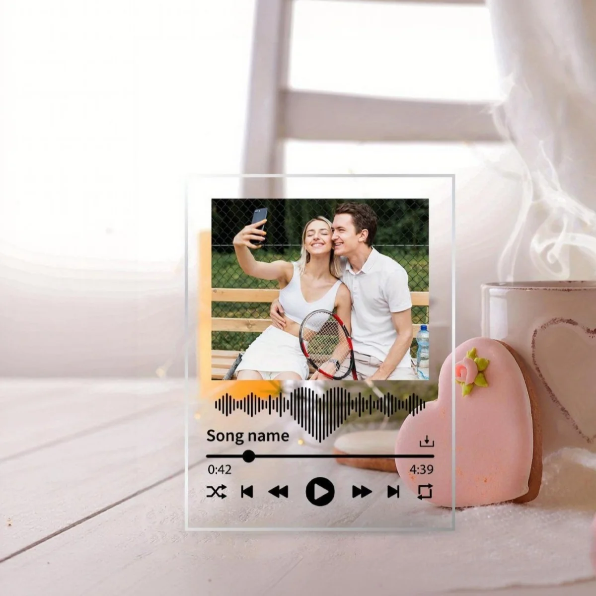 Custom 2D Acrylic Ornament—personalized with your photos and text; a cherished photo keepsake and a unique decorative piece. view 6