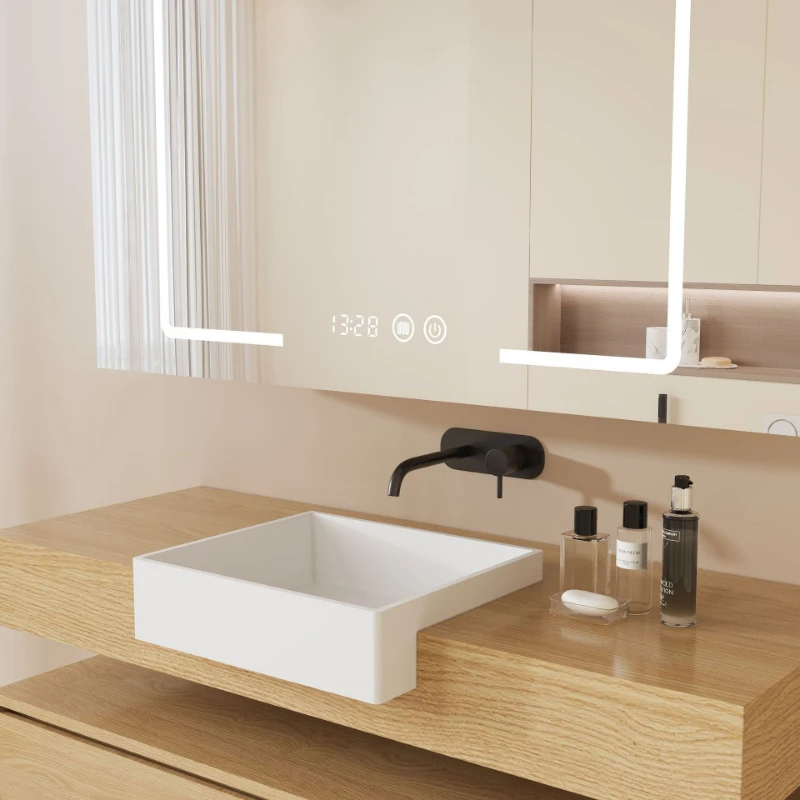 

Modern square artificial stone table basin, washbasin, household basin