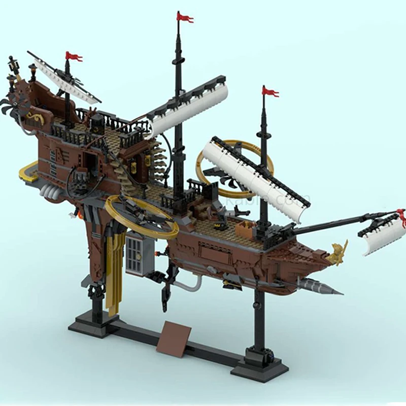 

2285PCS MOC Steampunks Pirate Airship "Brunels" | Steampunks Pirates Ship Building Block Model Toys Festival Children Gifts