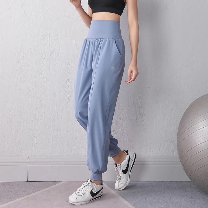 Women Running Pants High Waist Pocket Woman Sportswear Loose Gym Fitness Sweatpants Jogging Quick Dry Breathable Soft Leisure