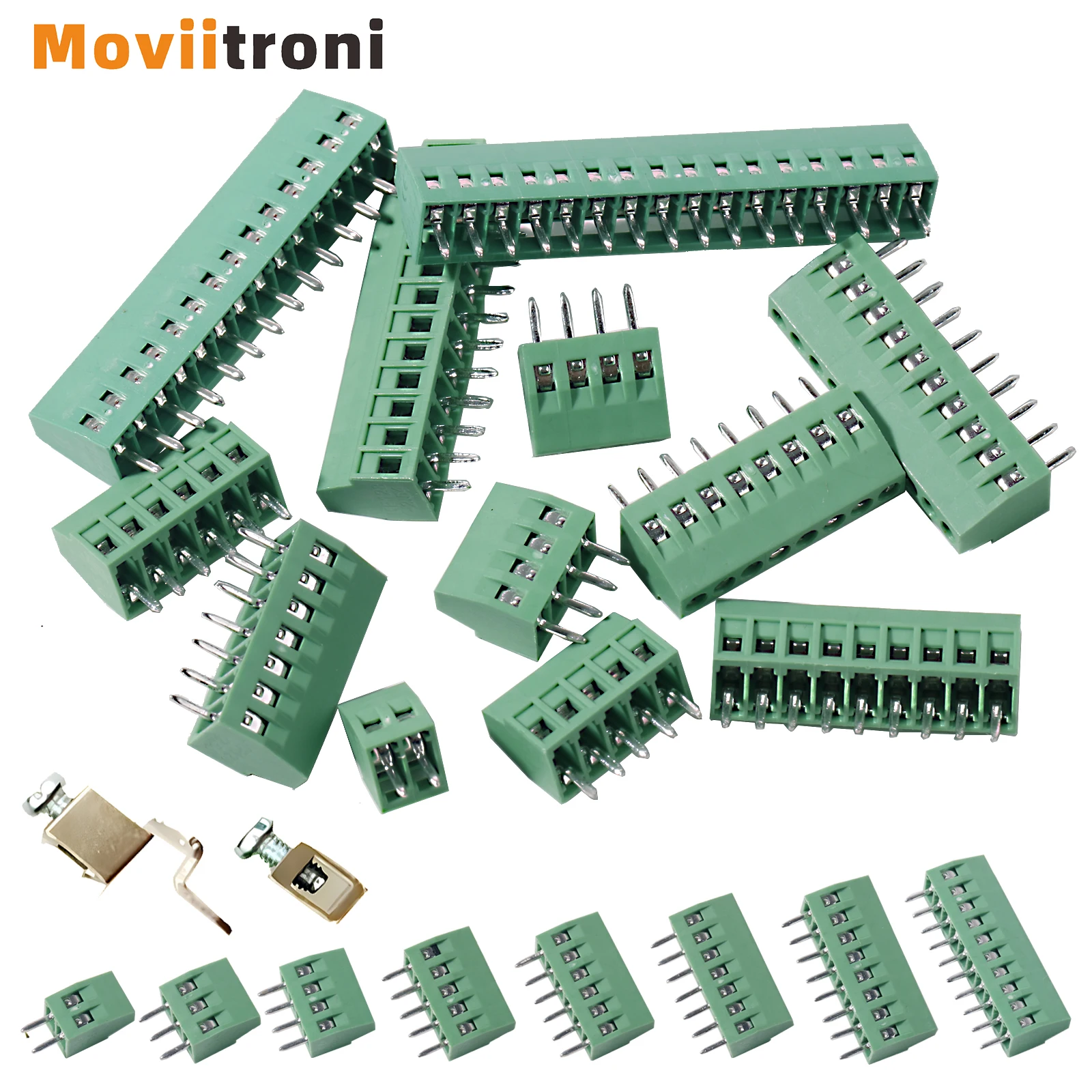 KF128 2.54mm PCB Screw Terminal Block Connector For Wires 2P 3P 4P 5P 6P 7P 8P 9P 10P 12P 14P 16P