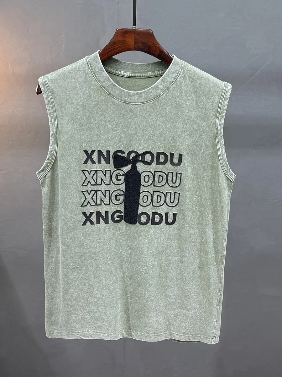 

Летняя мужская футболка с принтом, свободного кроя, из хлопка, повседневная, молодежная, модная, с круглым вырезом, без бренда