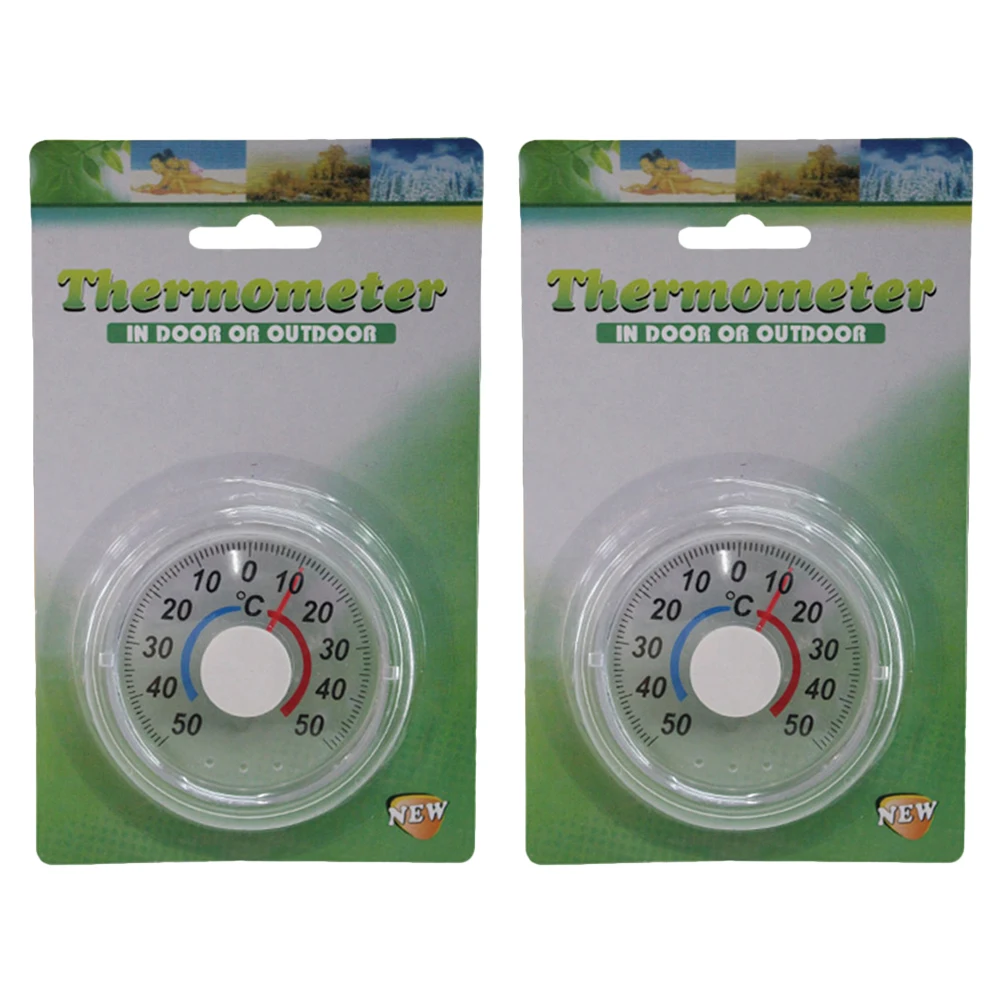 

2 Pcs Thermometer Temperature Gauge Indoor Wall Hanging Vertical Celsius Fahrenheit Durability Practical Design Home School
