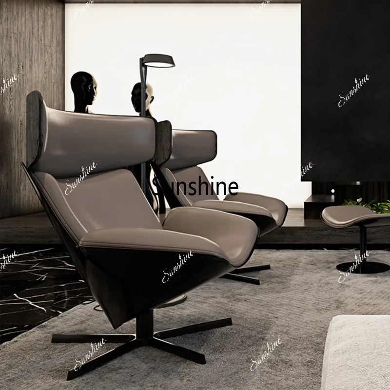 

Nordic special-shaped fiberglass zongzi chair high-back rotating leisure chair