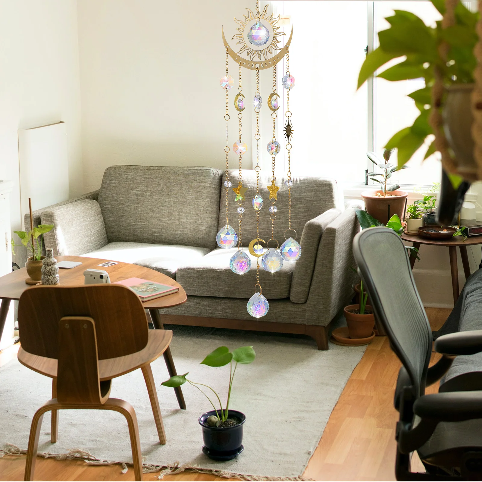 

Wind Chimes For Inside Indoor Hanging Sun Catcher With Crystals Crystal Decor For Window Door Garden Rainbow Light Display