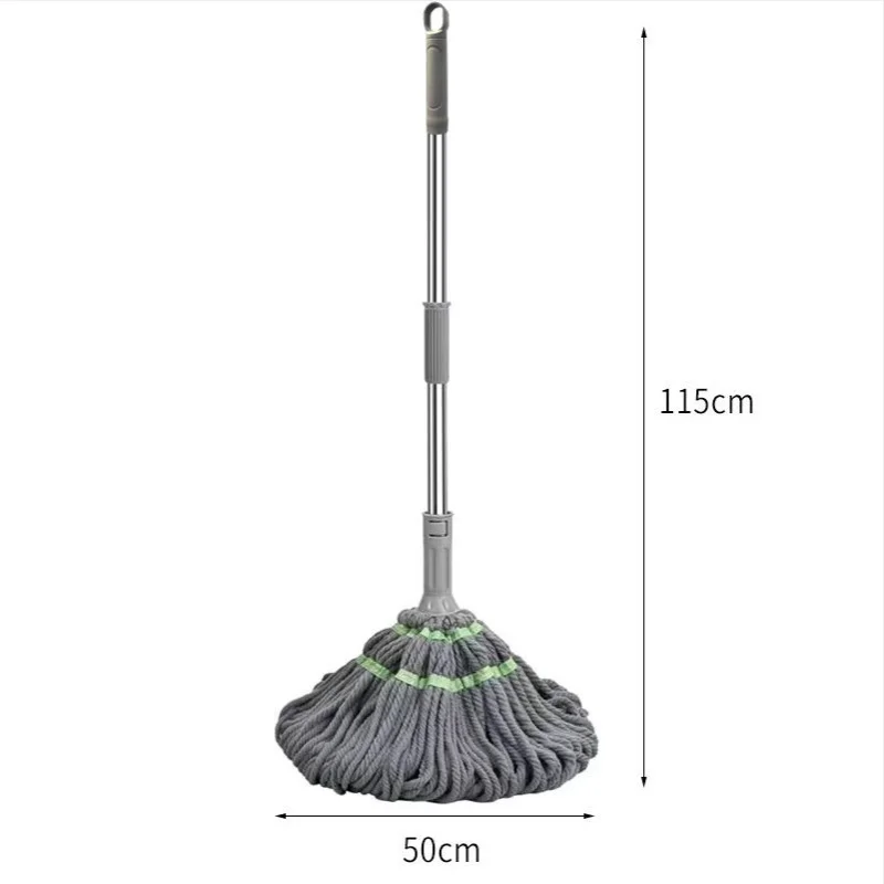 Household free handwashing telescopic mop Magic waterabsorbent fiber rotating lazy mop