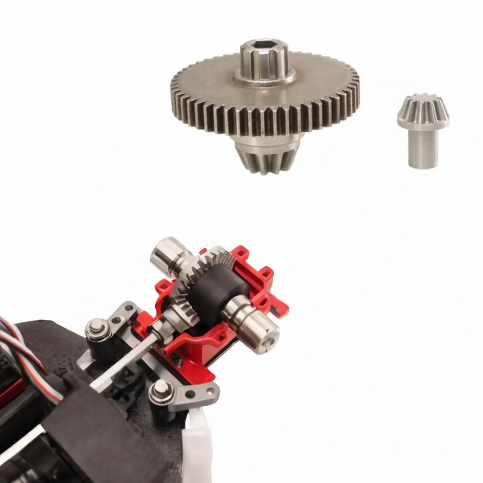 RC Car Reduction Gear Front Driving Gear High Reliability Practical 1:14 1:16 Metal Spur Gear for RC Crawler Car RC Car Parts