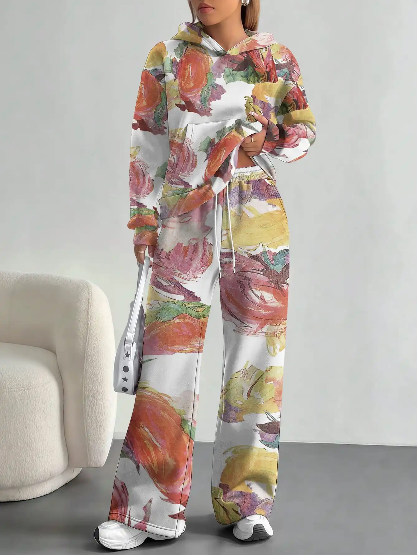 Retro ethnic style foreign trade 2025 floral pattern new hot style autumn and winter new fashion casual European and American