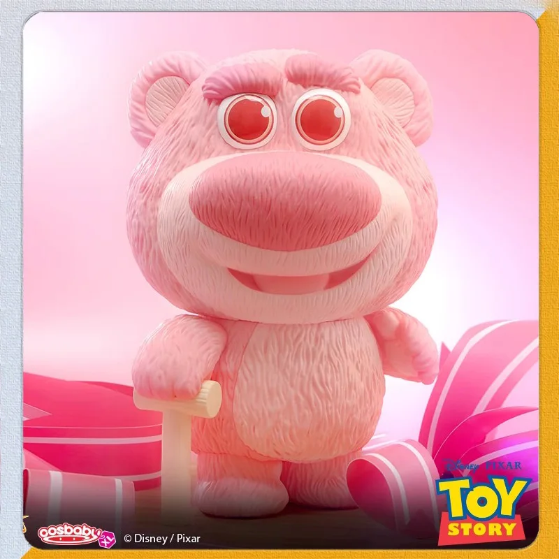 

Hottoys Toy Story Pink Strawberry Bear Russell Three Eyes Extra Large Cosbaby Collector's Doll Desktop Decoration Gift