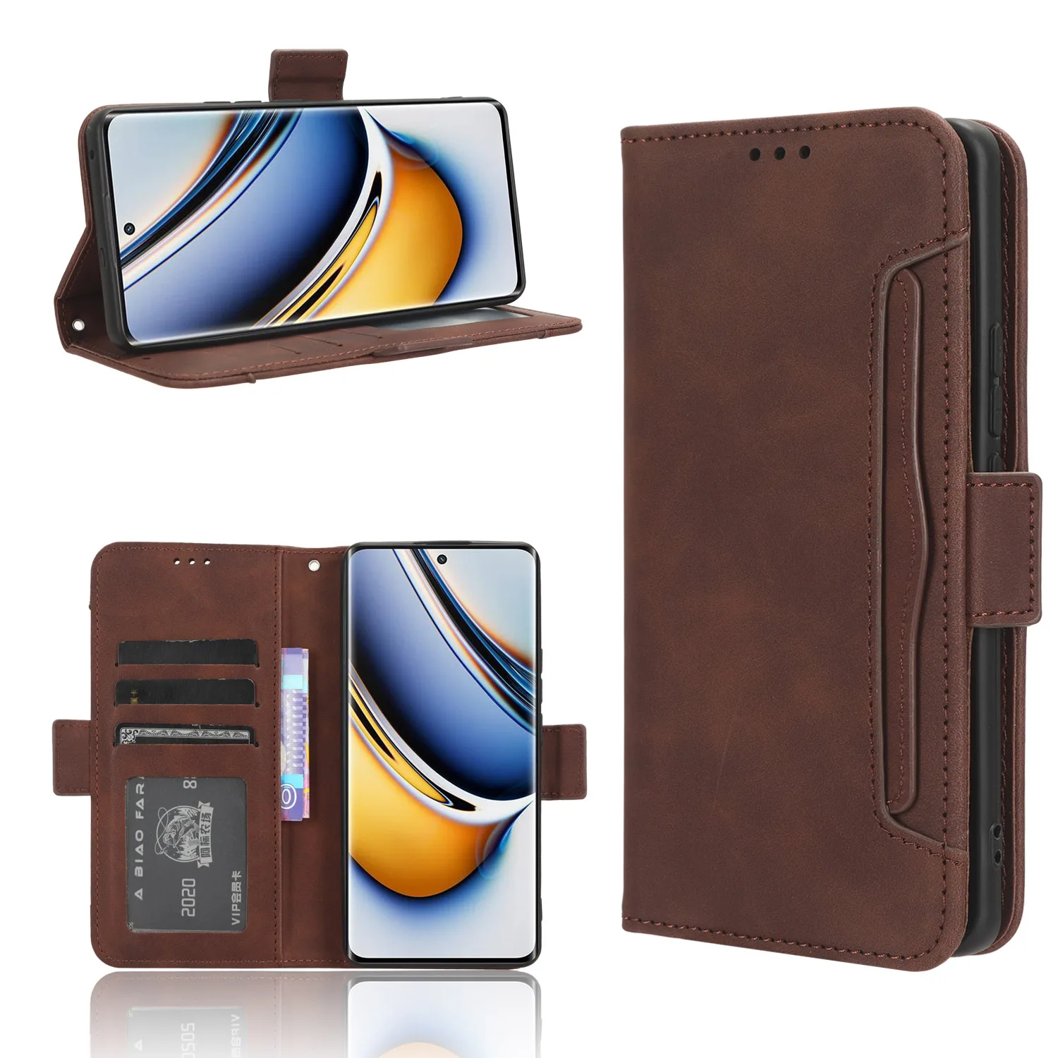 Wallet Cases For Realme 11 Pro Plus 11Pro 5G 11 Pro+ Case Magnetic Closure Book Flip Cover Leather Card Photo Holder Phone Bags