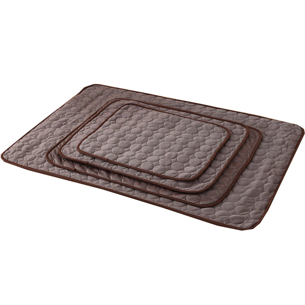 

Summer Mat Dog Bed Mats Folding Pet Feeding for Dogs Cooling Pads Coffee Indoor Travel