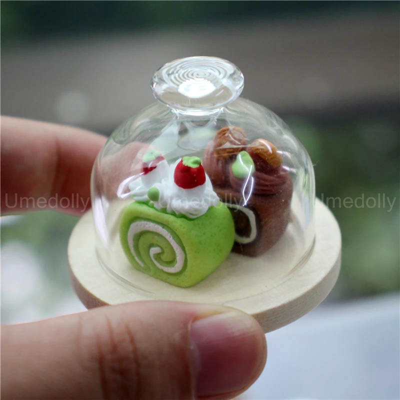 1/6 Scale Miniature Dollhouse Cream Mini Cake for BJD Blyth Doll Food Play Kitchen Toy Accessories