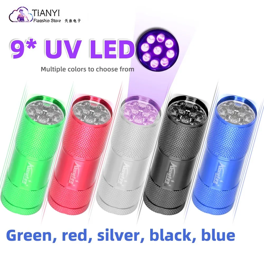 Small handheld violet banknote inspection lamp 3W power detection fluorescent agent UV-curable floodlight aluminum alloy