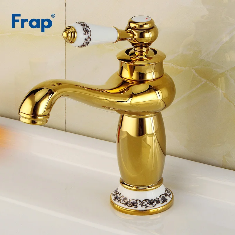 

Frap Bathroom Faucet Basin Faucet Washbasin Sink Tap Gold Tap Cold and Hot Water Mixer Antique Style Tap Creative Crane Torneira