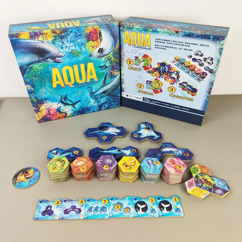 Aqua Game | Ages 8+ | 1-4 Players | 30-45 Minutes Playing Time Entertainment Strategy Game