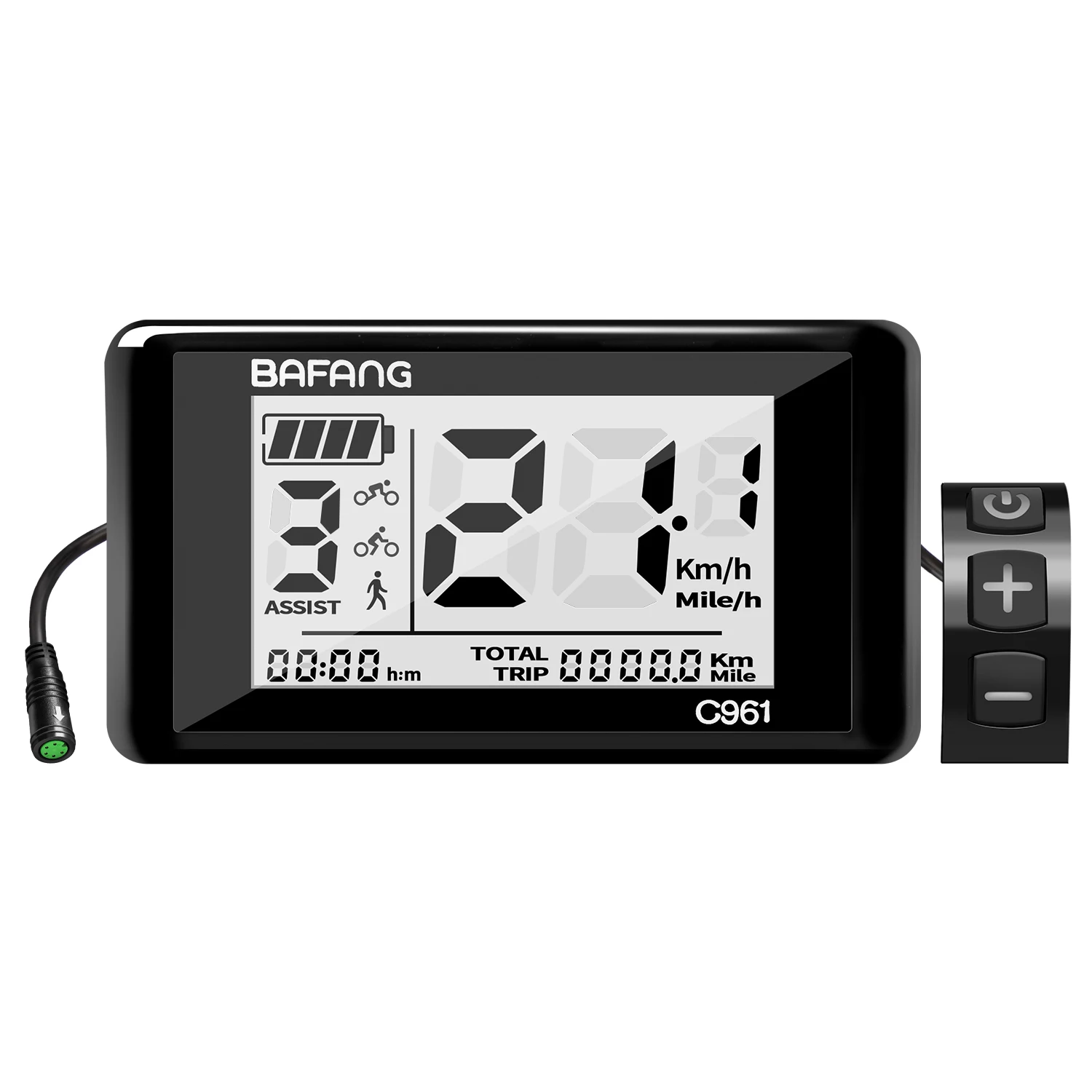 BAFANG EBike 2.6" LED Display C961 voor BAFANG UART Protocol BBS01B BBS02B BBSHD Mid Drive Motor Fiets Ebike Ombouwset