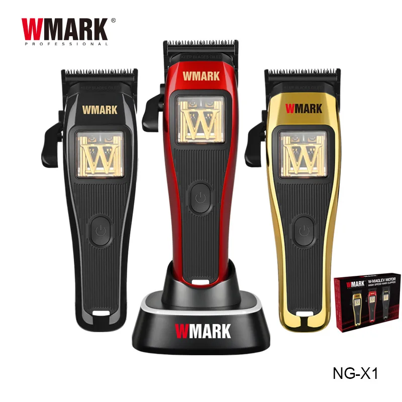 WMARK NG-X1 + NG-9213 nieuwe combinatie magnetische ophanging professionele digitale display fader DLC snijkop professionele haarspeld