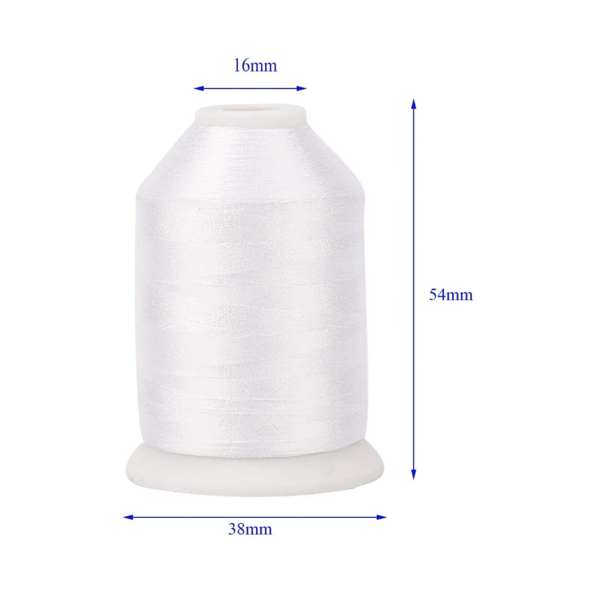 Simthread 6 Polyester White Machine Embroidery Threads 40WT 1000M(1100Yards) for Embroidery and Sewing Machines