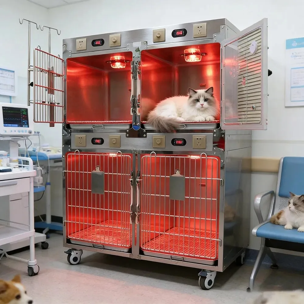 Animal Care Infrared Therapy Cage for Veterinary Hospitals Pet Use