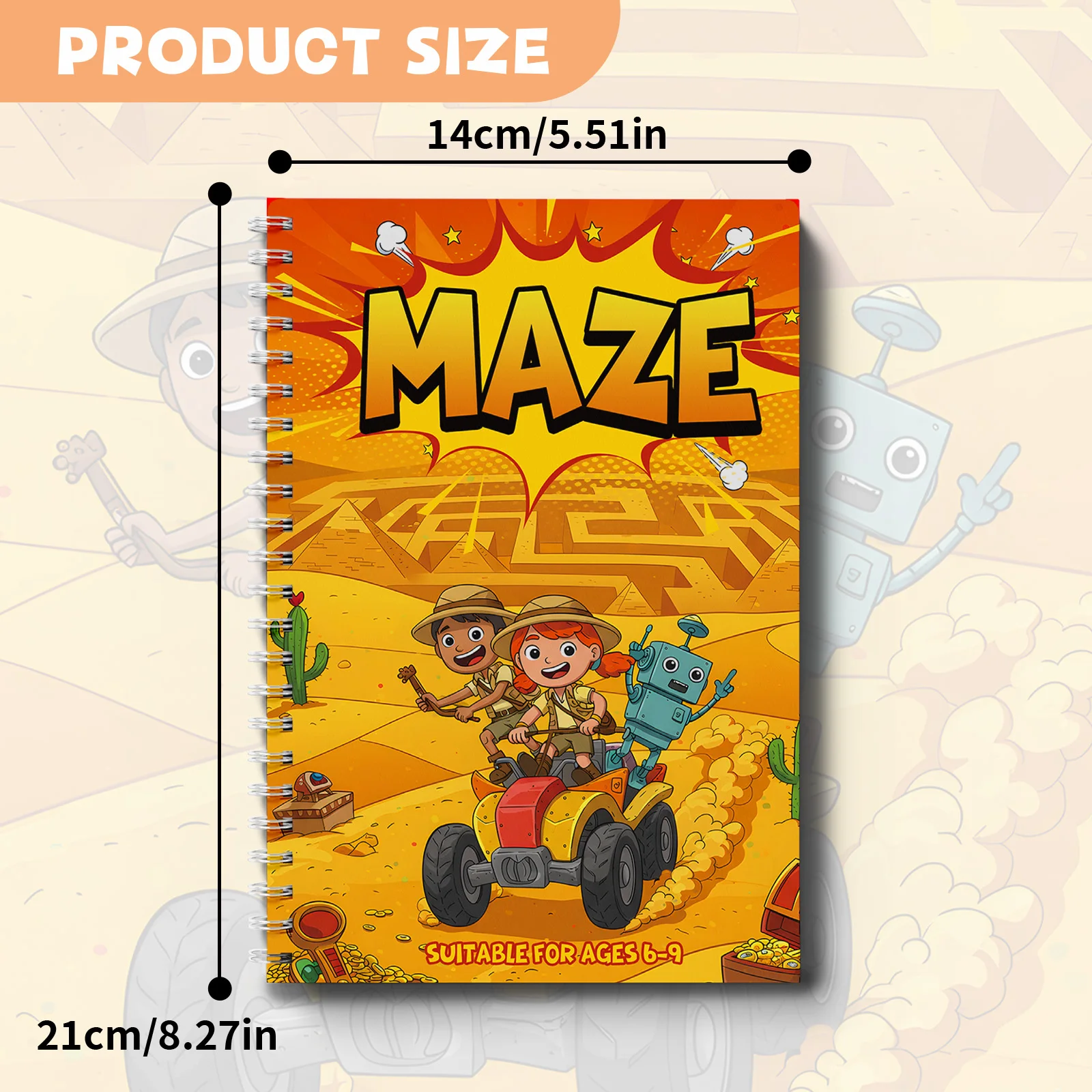 Kids Early Education Maze Game Book, Fun Brain Training, Improve Concentration & Logical Thinking, Cultivate Fine Motor Skills