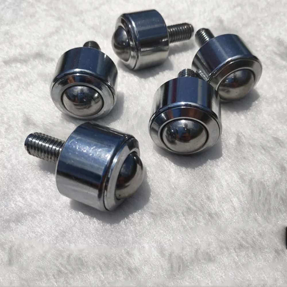 1pcs KSM-12/15/20/22/25/30/38/45FL Heavy Duty Universal Ball Ball Bearing Nylon Steel Ball Bull Eye Wheel with Screw