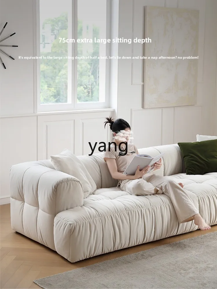 

LMM light French retro cream style sofa modern simple wabi sand wind small apartment