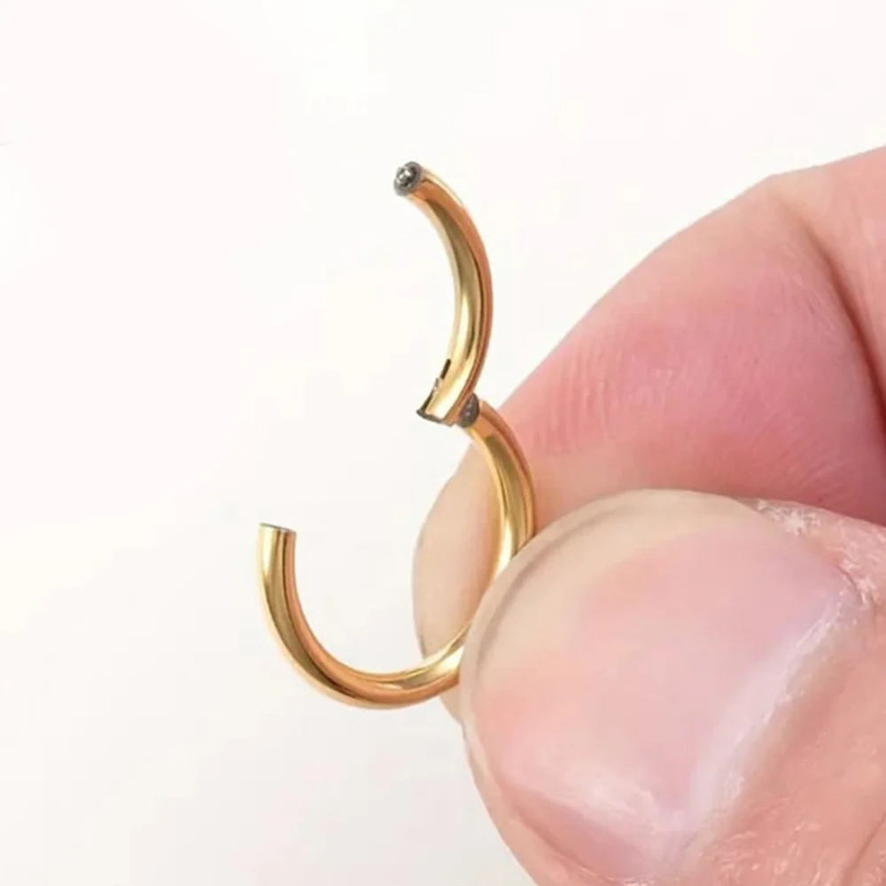 10/50 Stück G23 Titan Nasenring 16G 18G 20G Klappbarer Clicker Segment Septum Hoop Damen Herren Ohrknorpel Ohrring Piercing Schmuck – Detail 5