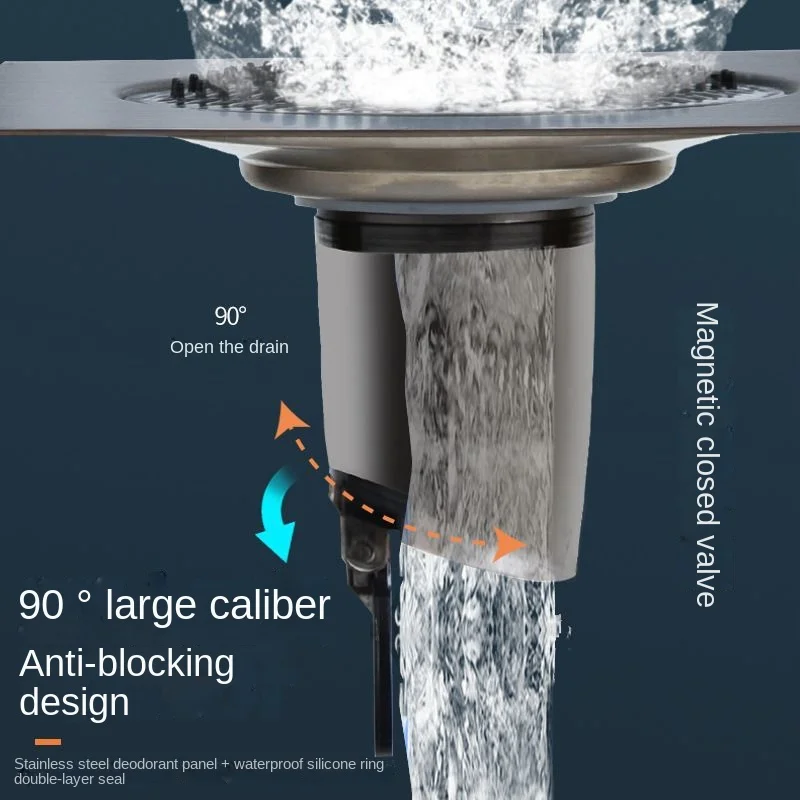 Stainless Steel Sewer Deodorant Core Insect And Odor Proof Floor Drain for Bathroom Kitchen Renovation