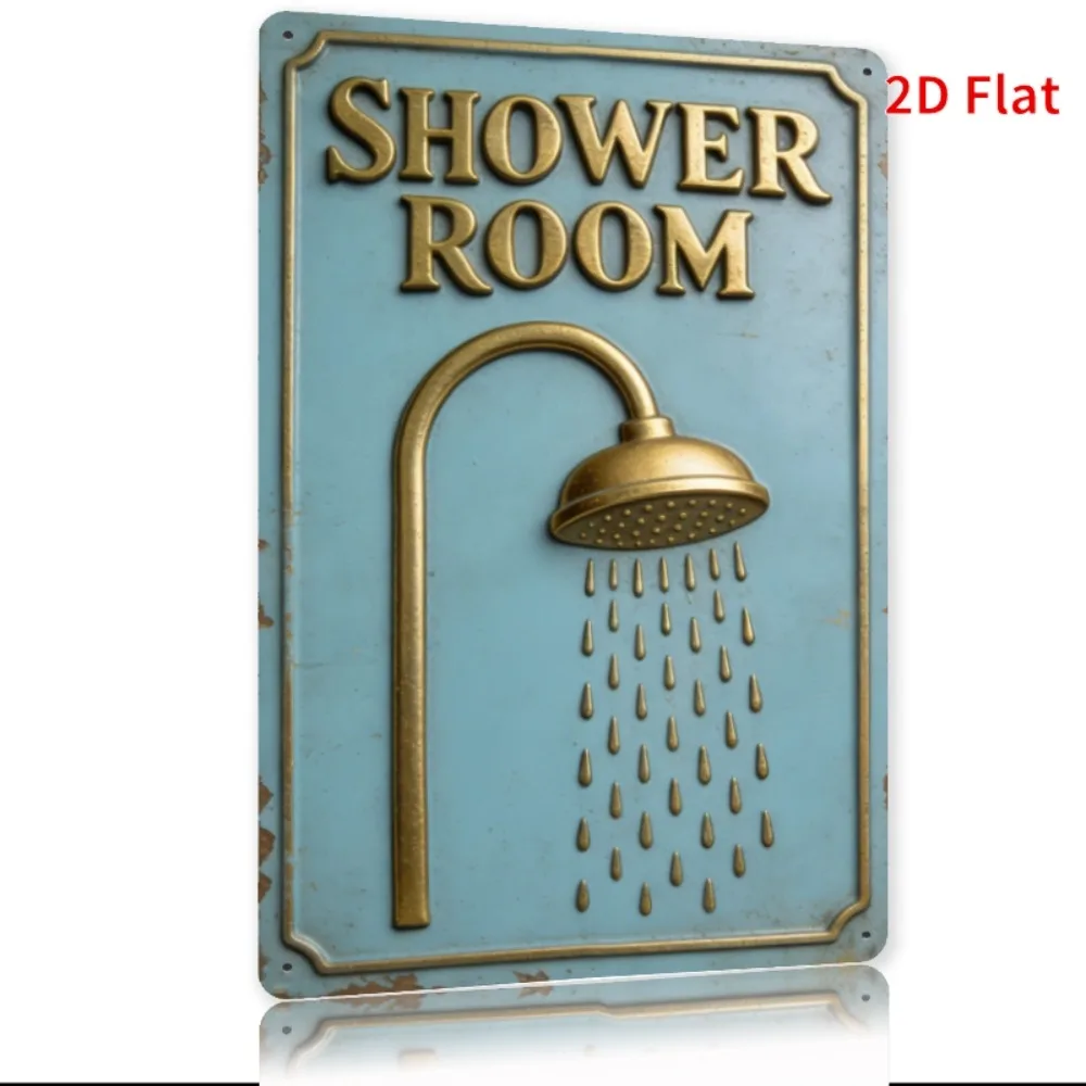 CIFBUY Iron Wall Art Modern Rustic Metal Sign Waterproof Durable Decor for Home Bar Office Garage Man Cave Shower Room 8x12in