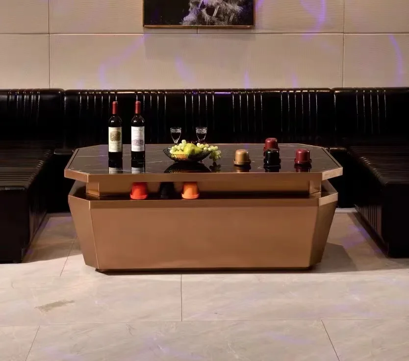 

# Современный дизайн, золотой полированный Wuxi, закаленное стекло, столешница, прямоугольный журнальный столик, журнальный столик #