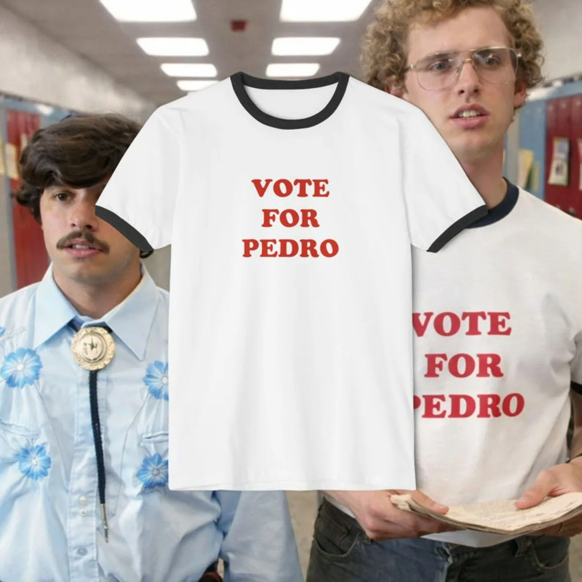 Vote For Pedro Movie Quote Ringer T-Shirt For Kids Boys Girls Soft Cotton Vintage Retro Casual Daily Fan Short Sleeve Tops