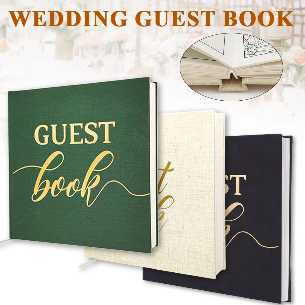 Personalized Wedding Guest Book Elegant Wedding Reception Signing Book Photo Album Signature Reception Message Book Keepsake