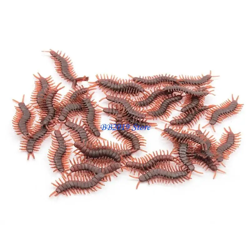 

Q0KB 10 Pieces Prank Fake Roaches Plastic Trick Joke Scary Realistic