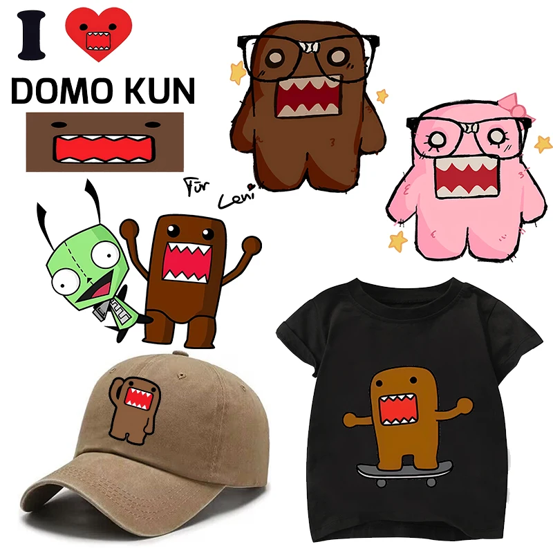 

Domo Kun Heat Transfer Clothing Sticker Cartoon Anime Boy Girl Clothes Ironing Patches for T Shirt Pants Bag Hats Appliques