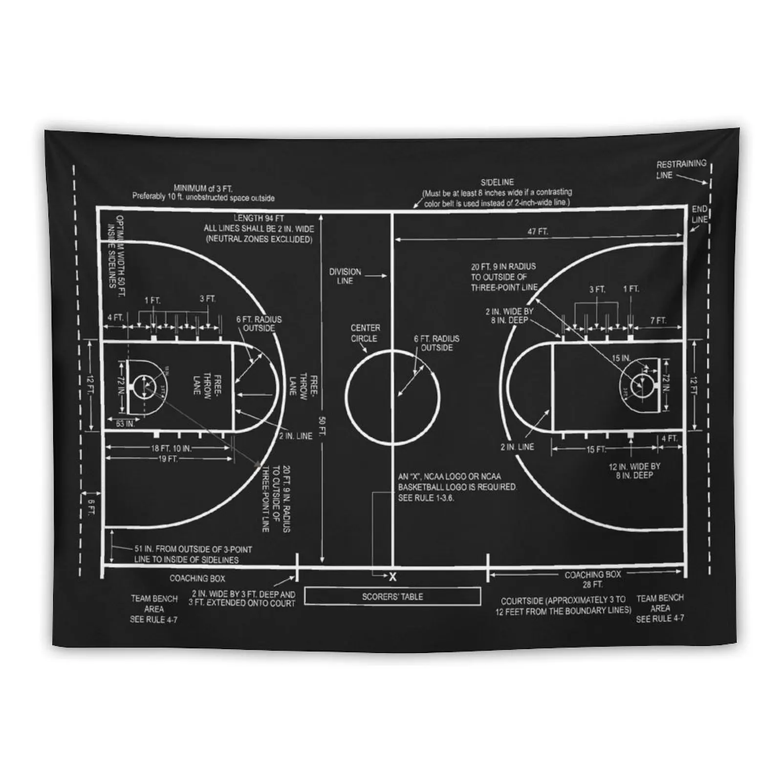 Basketball Court Tapestry Luxury Living Room Decoration Room Decore Aesthetic Room Decorations Aesthetic Tapestry