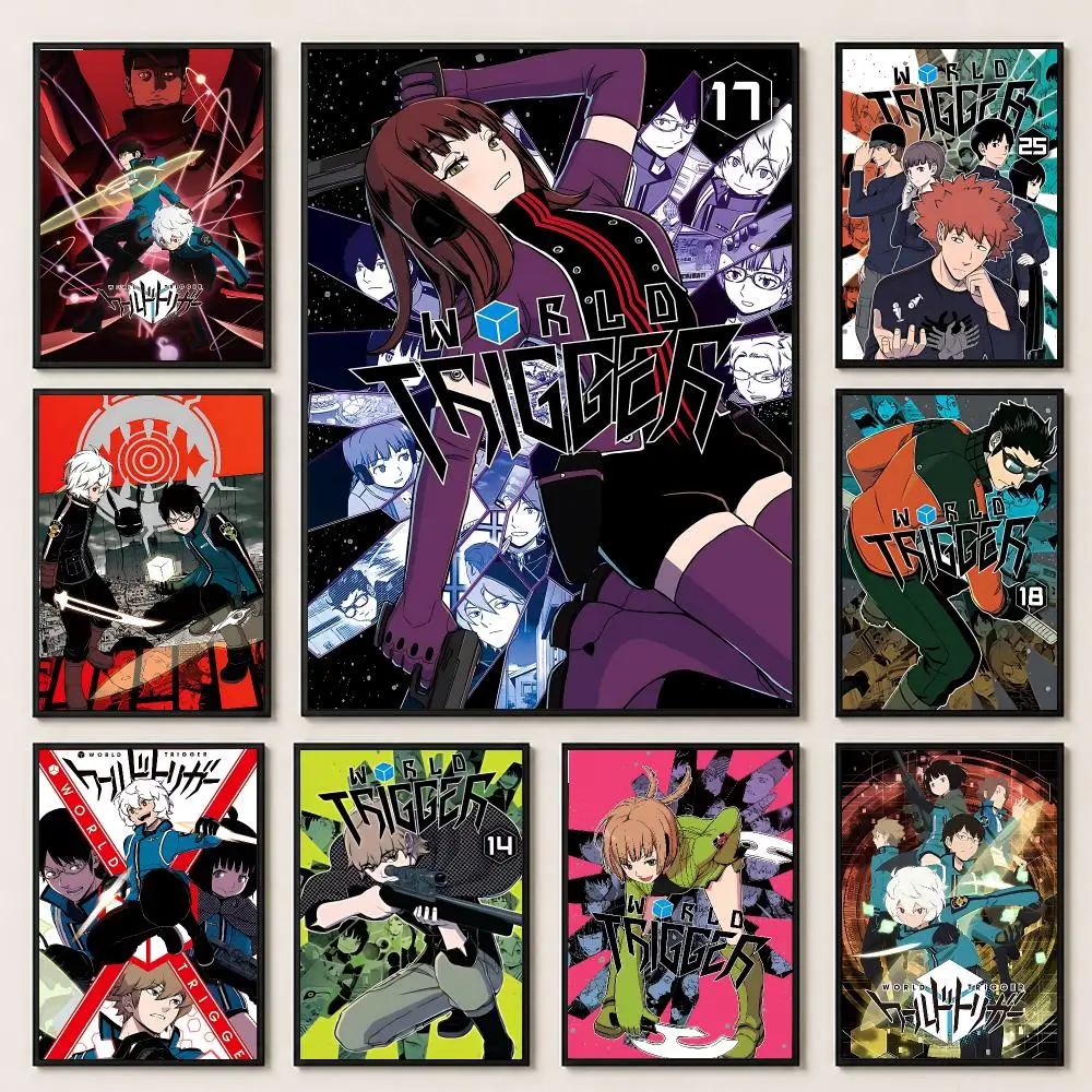 anime World Trigger Poster Poster HD Printing Premium Style for Home Decor for Bedrooms Hallways Cafes Gift