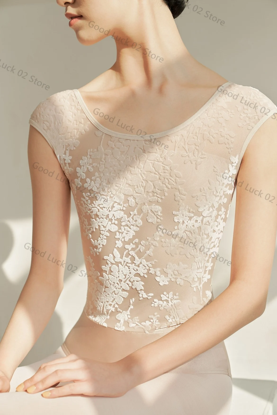 

Балетный цельный костюм, бархатный голень цветок, костюм Shebin, гимнастика, практика с трехмерным цветочным узором, упражнения для йоги