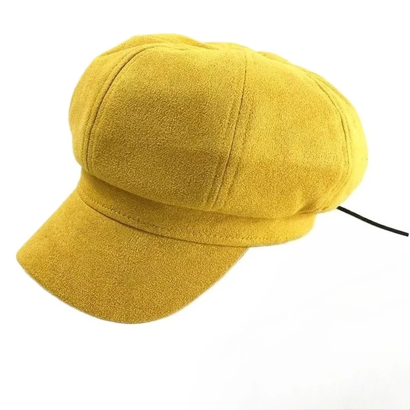Movie Cosplay Hat Unisex Yellow Retro Beret Casual Fashion Cap Carnival Dress Up Accessories