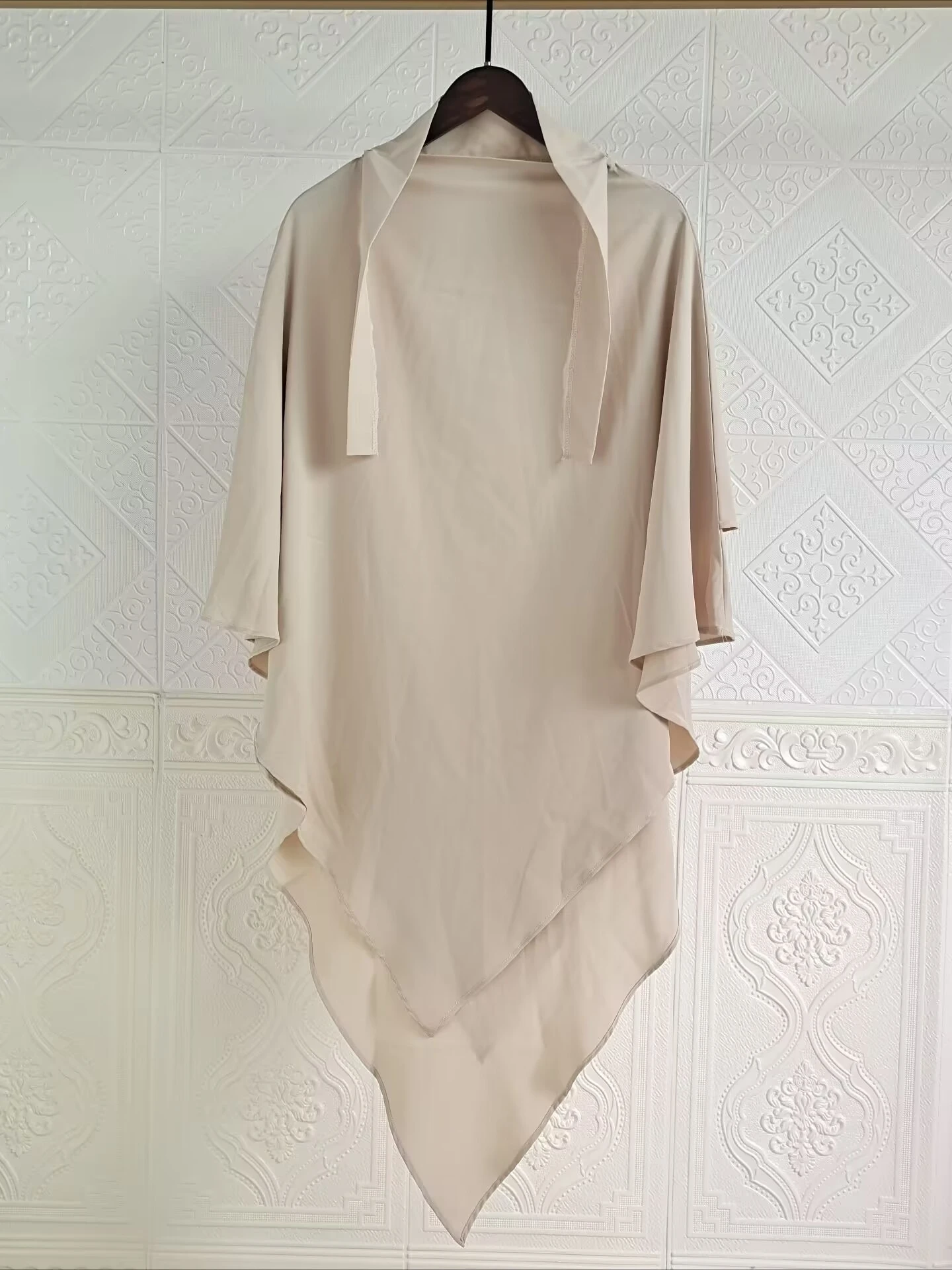 عيد المرأة المسلمة طبقتين طويلة Khimar الحجاب وشاح شال التفاف رمضان الحجاب الشرق الأوسط دبي تركيا الصلبة عباية أنيقة