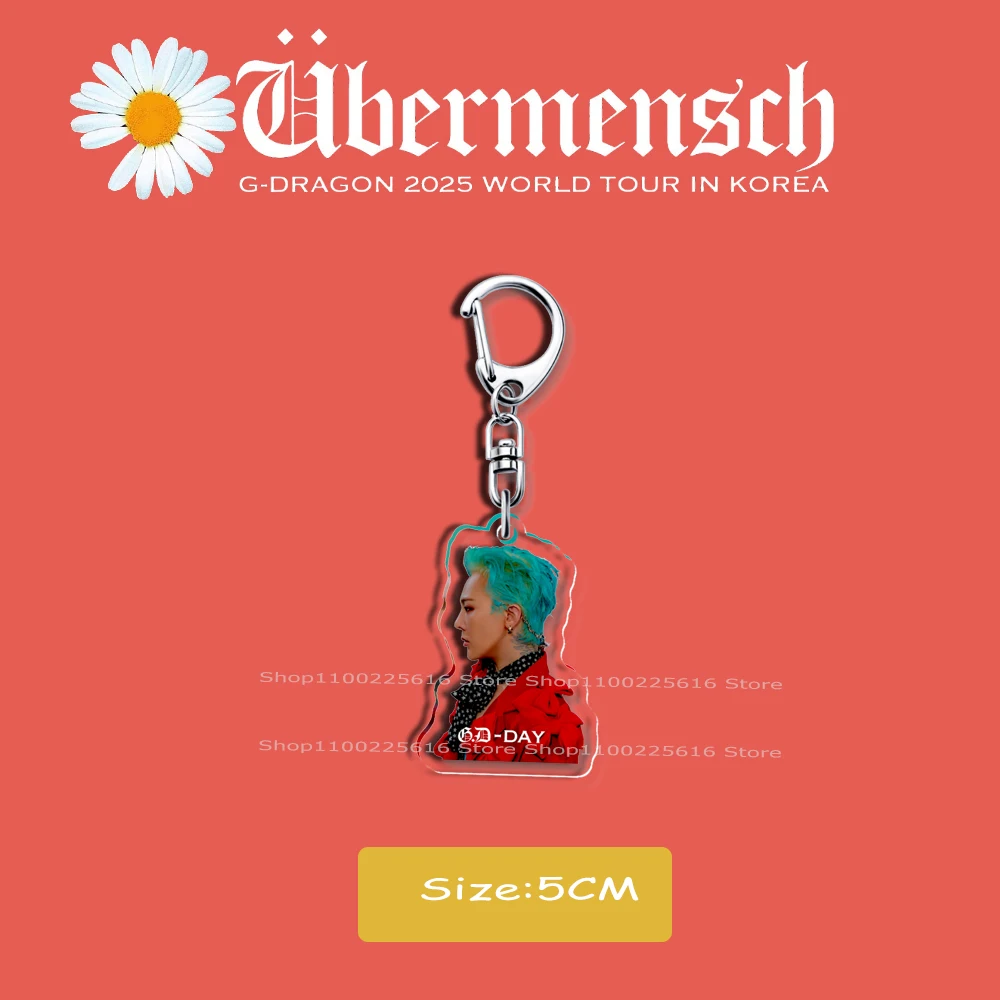 5CM Acrylic Kpop G-Dragon Keychain Customized Ubermensch POWER DRAMA Album Kwonjiyoung Keyring Funs Gift Merch