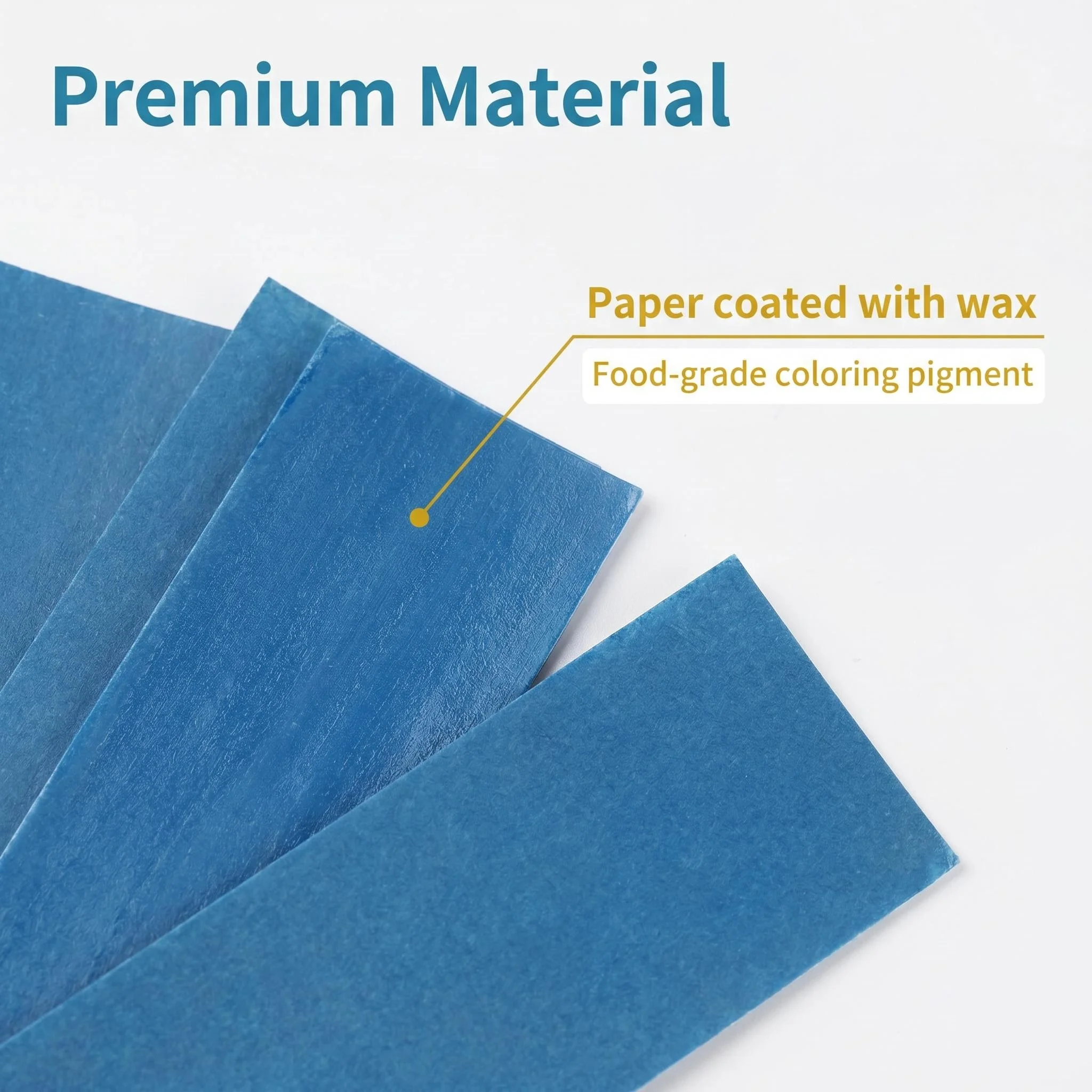 100Pcs Dental Articulating Paper Thick Blue for Occlusal Analysis Bite Registration Contact Point Double-Sided Marking Strips