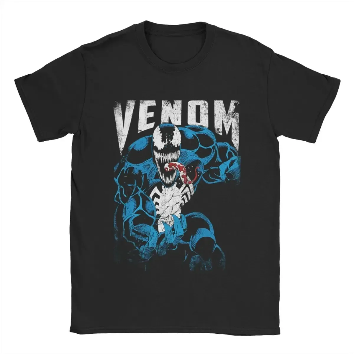 Marvel series Venom Villain T-shirt Men's summer cotton T-shirt Y2K fashion short-sleeved top for men and women